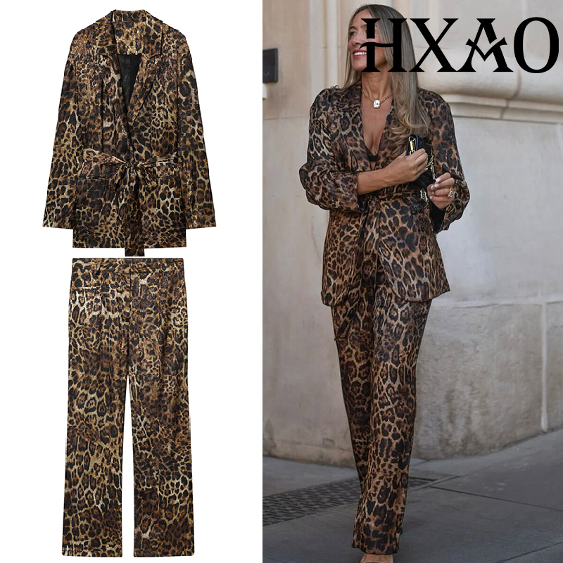 Women'S Formal Wear Pants - HXAO Set di pantaloni leopardati Set