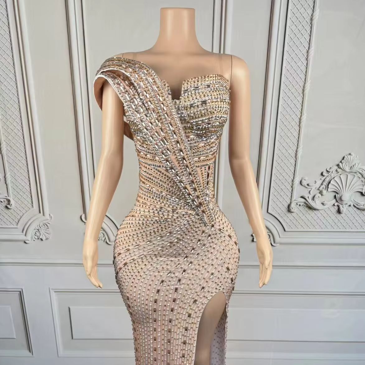 Women Formal Wear Photoshoot - Xiangbin Cristalli scintillanti Abiti lunghi formali