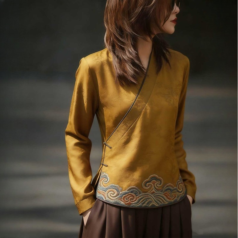Women'S Formal Wear Blouse - Camicette da donna in stile cinese,