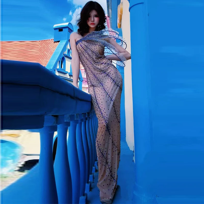 Lussuoso abito lungo con stras - Women Formal Wear Photoshoot recensione e prezzo