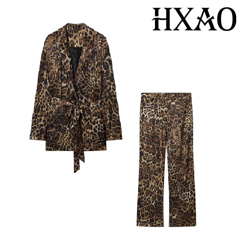 HXAO Set di pantaloni leoparda - Women'S Formal Wear Pants recensione e prezzo