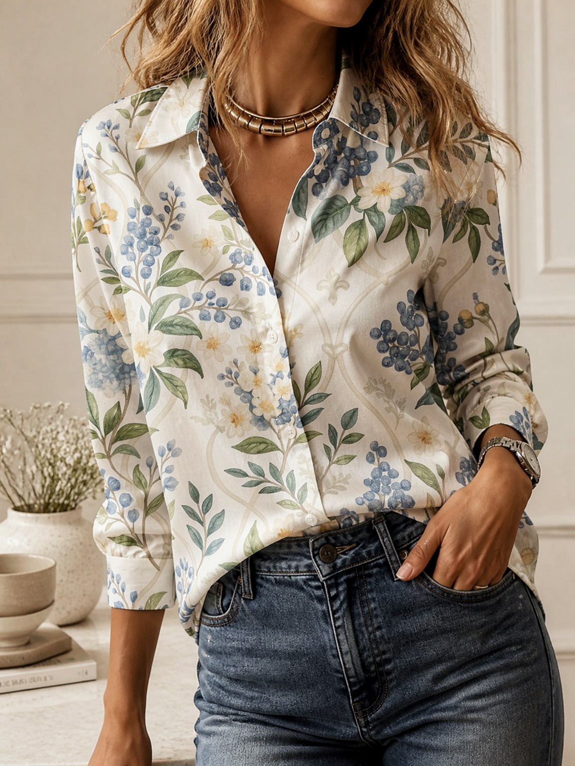 Camicetta Casual con Colletto, - Women'S Formal Wear Blouse recensione e prezzo