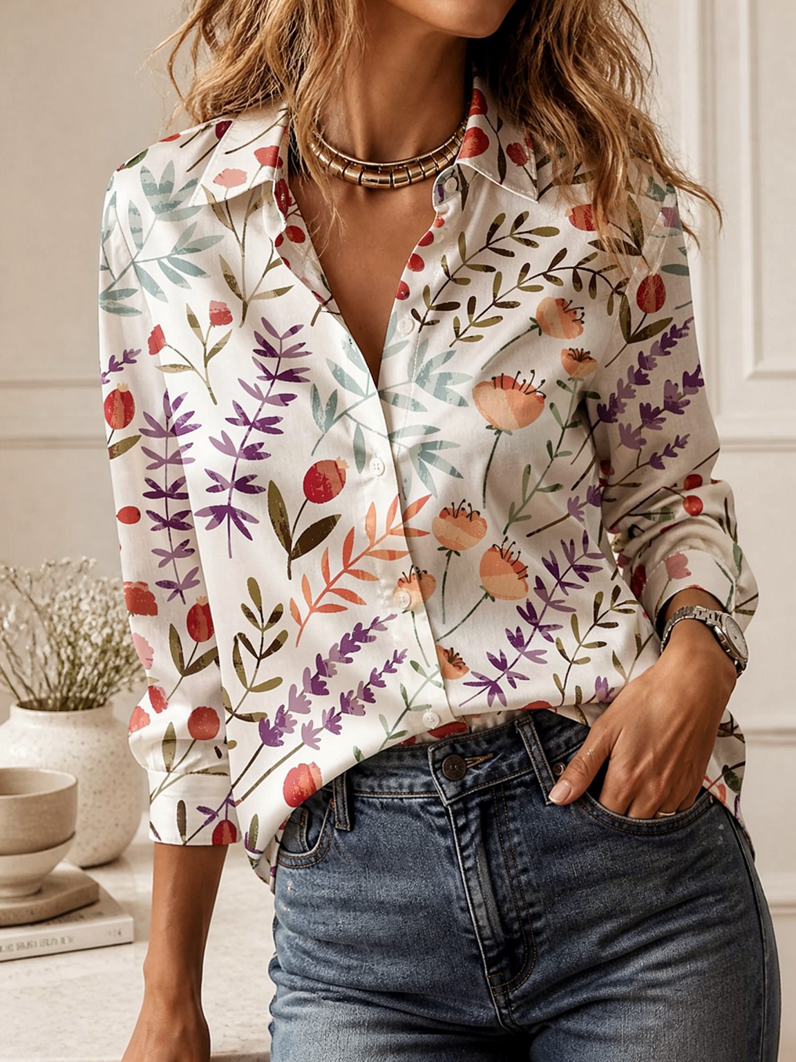 Camicetta Casual con Colletto, - Women'S Formal Wear Blouse recensione e prezzo